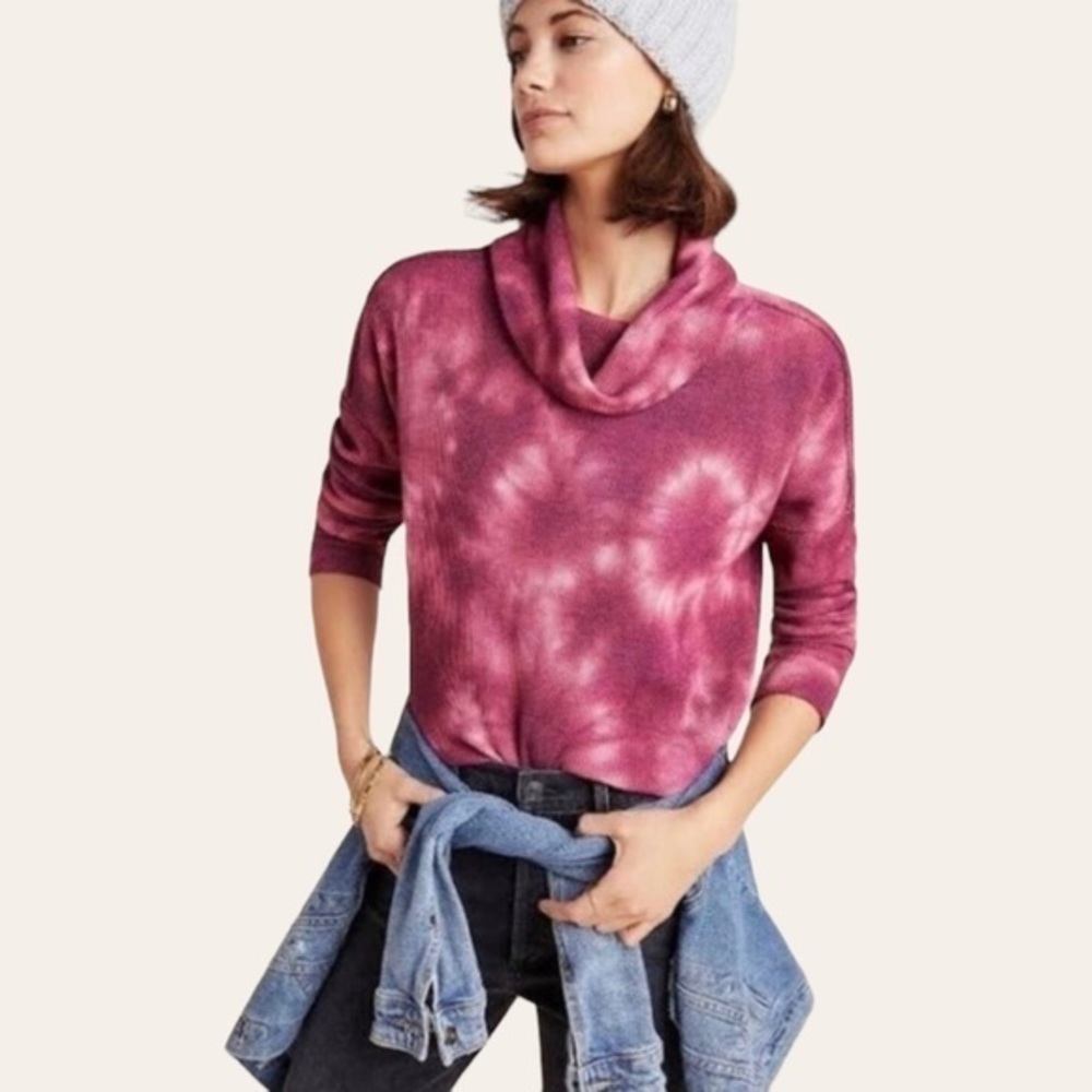 Anthropologie Maeve Ainsley Tie-Dye Turtleneck 💕